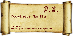 Podwinetz Marita névjegykártya
